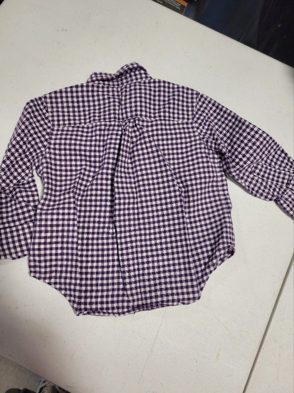 Ralph Lauren Purple Gingham Button-Down Shirt for Kids - Picture 4 of 4